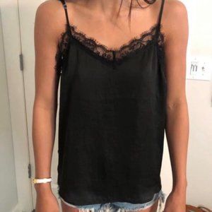black lace tank top
